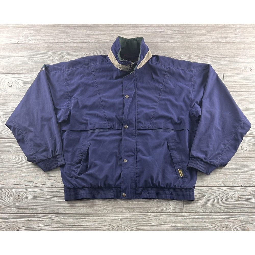 Tourney Gore-Tex Jacket Mens XL Navy Blue Waterproof Golf Windbreaker Vintage